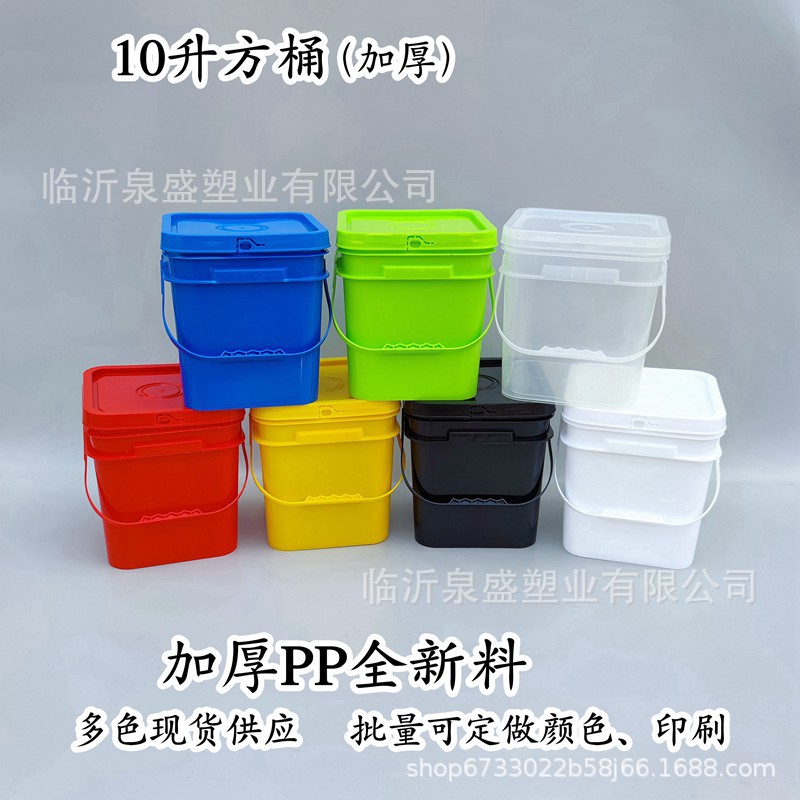 出口加厚10L升塑料方桶饲料添加剂桶食品猪油调味料包装桶10公斤