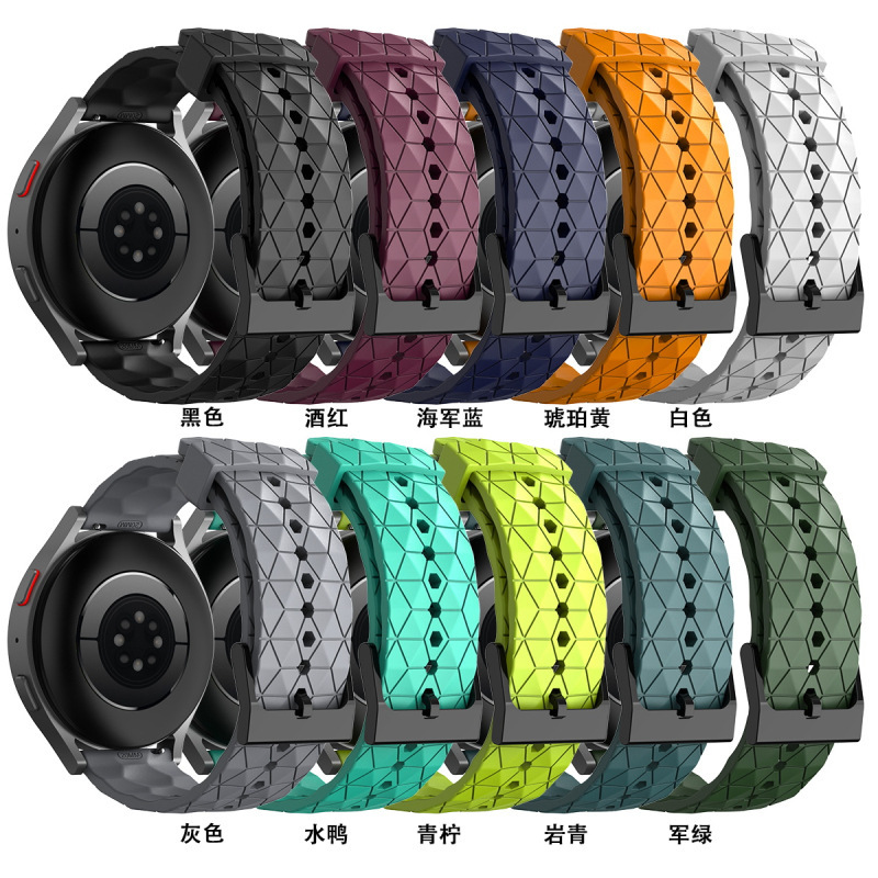 Suitable for Huawei Gtgt2Gt3Runner Samsung Watch3420Mm22Mm Silicone Strap New Sports Model
