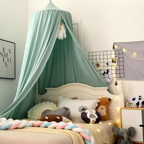 Nordic dome bed curtain children's windproof crib surround bedside decoration blackout mosquito net ceiling bed tent bed curtain