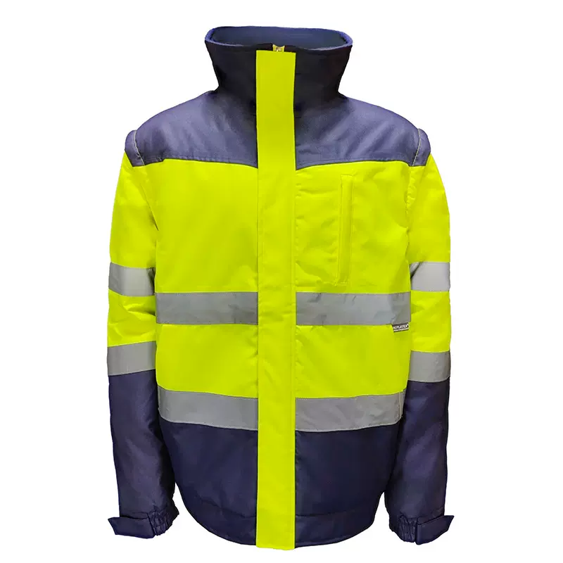 定制外贸反光长袖男建筑工程安全工作服交通安保执勤警示工装潮牌