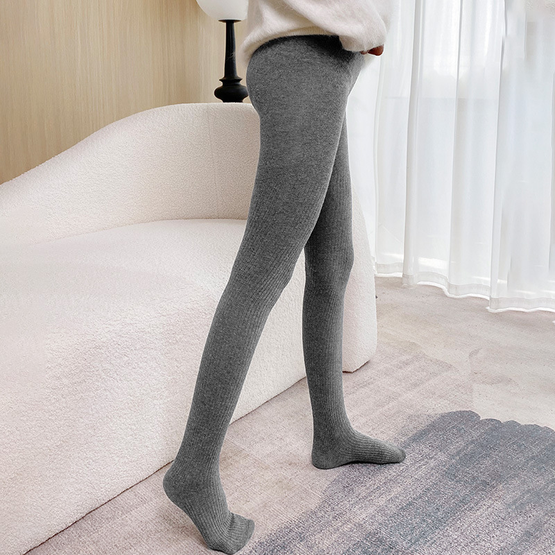 Knitted wool knee-high socks for women, long tube socks, warm socks with heel, base layer leggings Knitted wool knee-high socks for women, long tube socks, warm socks with heel, base layer leggings