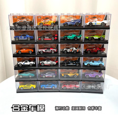 合金の小さい車の模型のシミュレーションの滑走の小さい車の男の子のおもちゃの車の積み木の展示箱の幼稚園の小さいプレゼント