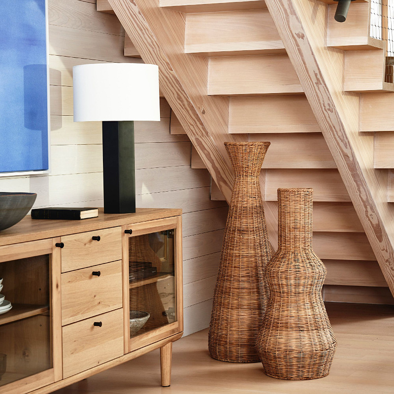 Artesanía de estilo nórdico de caña ornamentos vintage jardín de flores sala de estar pabellón patio corredor decoración patio