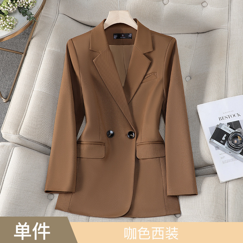 休闲西装外套女春秋季2025新款高级感后背开叉设计感小众西服上衣|undefined