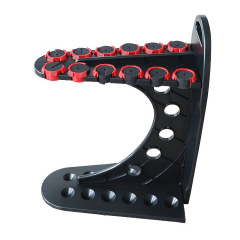 C-type rod display stand, spinning rod storage rack, ABS plastic rod holder, spinning rod stand, 12-clip rod insertion rack