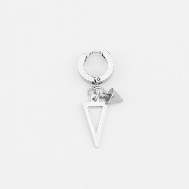 Factory Direct Sale Short Triangle Pointed Cone Clip Personality Non-Pierced Cuff Single Trendy Men Street Korean Ear_voghion.com
