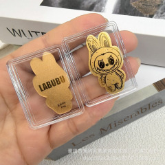 厂家直销LABUBU足金999钥匙扣水贝批发新款金属
