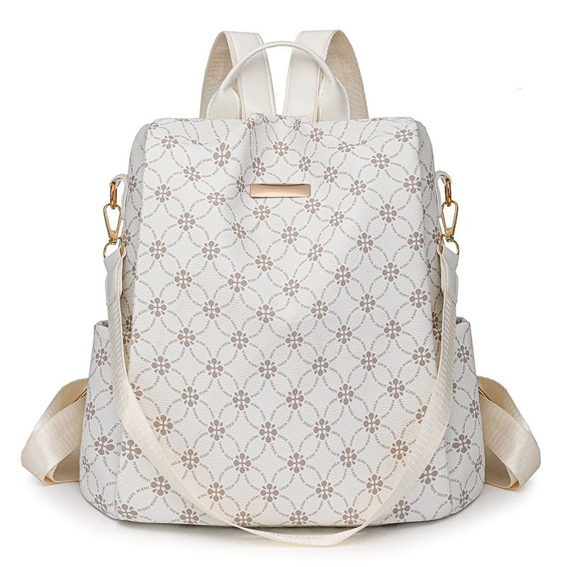 Mochila de mujer antirrobo floral de nuevo estilo, mochila de gran capacidad de todo fósforo de moda, bolso multifuncional de viaje ligero para mujer