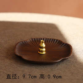 跨境热卖胡桃木香熏炉创意实木香炉线香盘香香插禅意室内家居摆件