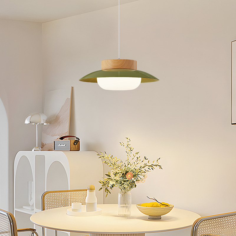 Lámpara del restaurante de viento de crema de madera japonesa lámpara de mesa de comedor de viento de madera de estilo medieval, viento tranquilo de alojamiento residencial de comedor de bar lámpara de 412L