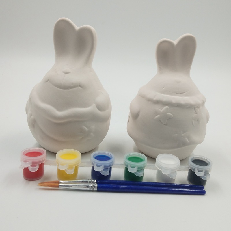 DIY pintura para colorear pintura cerámica blanco embrión molde de juguete para niños graffiti para colorear pintura cerámica rompecabezas llanura Embrión