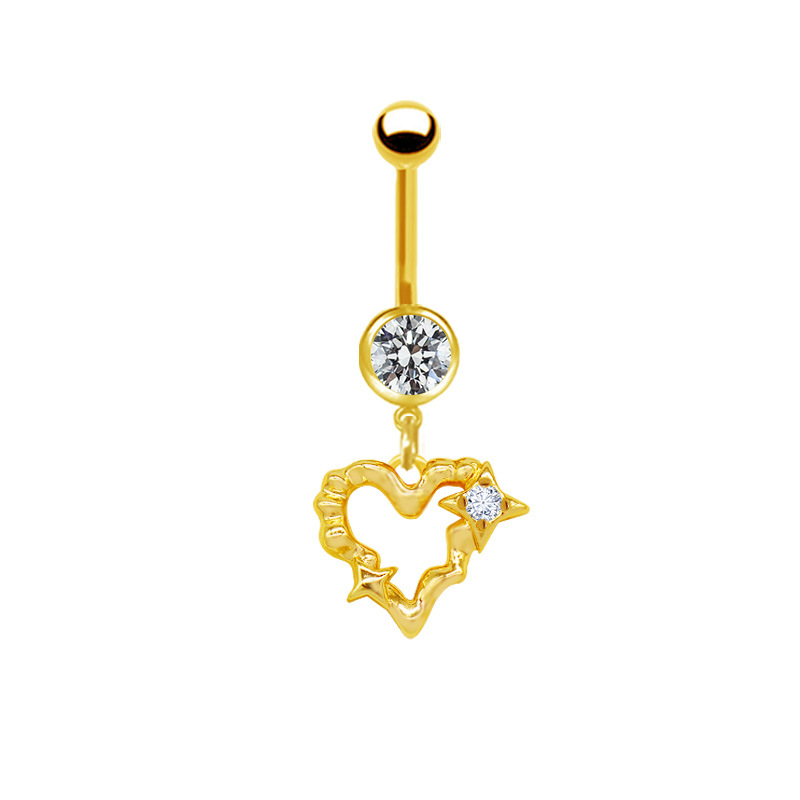 Navel Belly Button Ring With Butterfly Pendant Piercing Jewelry_voghion.com