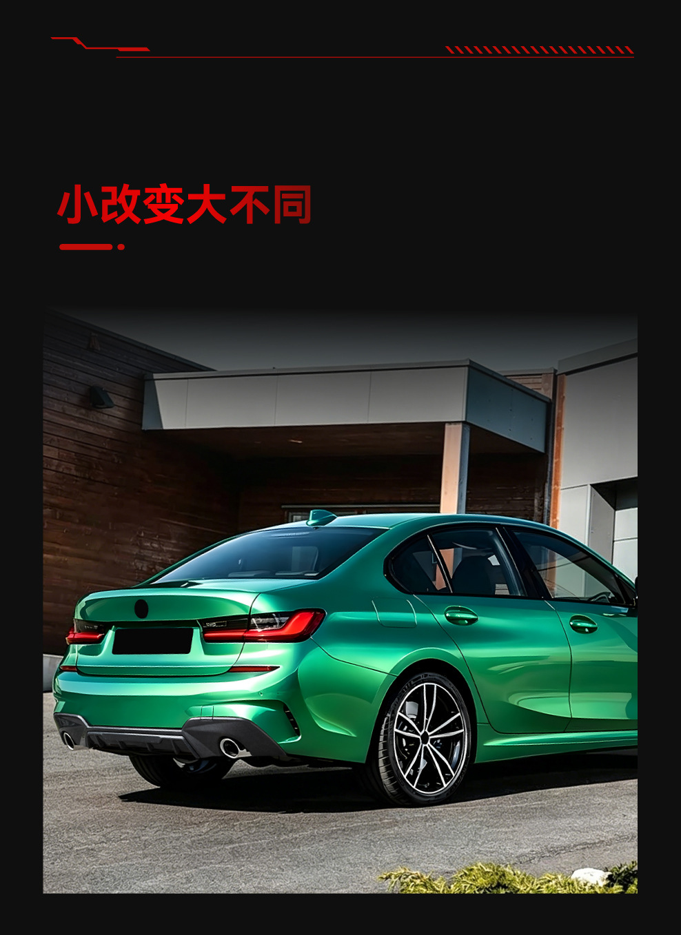 Suitable for 2019-2022 Bmw 3 Series G20 G21 m Sport European Version Special Rear Lip Spoiler Modification