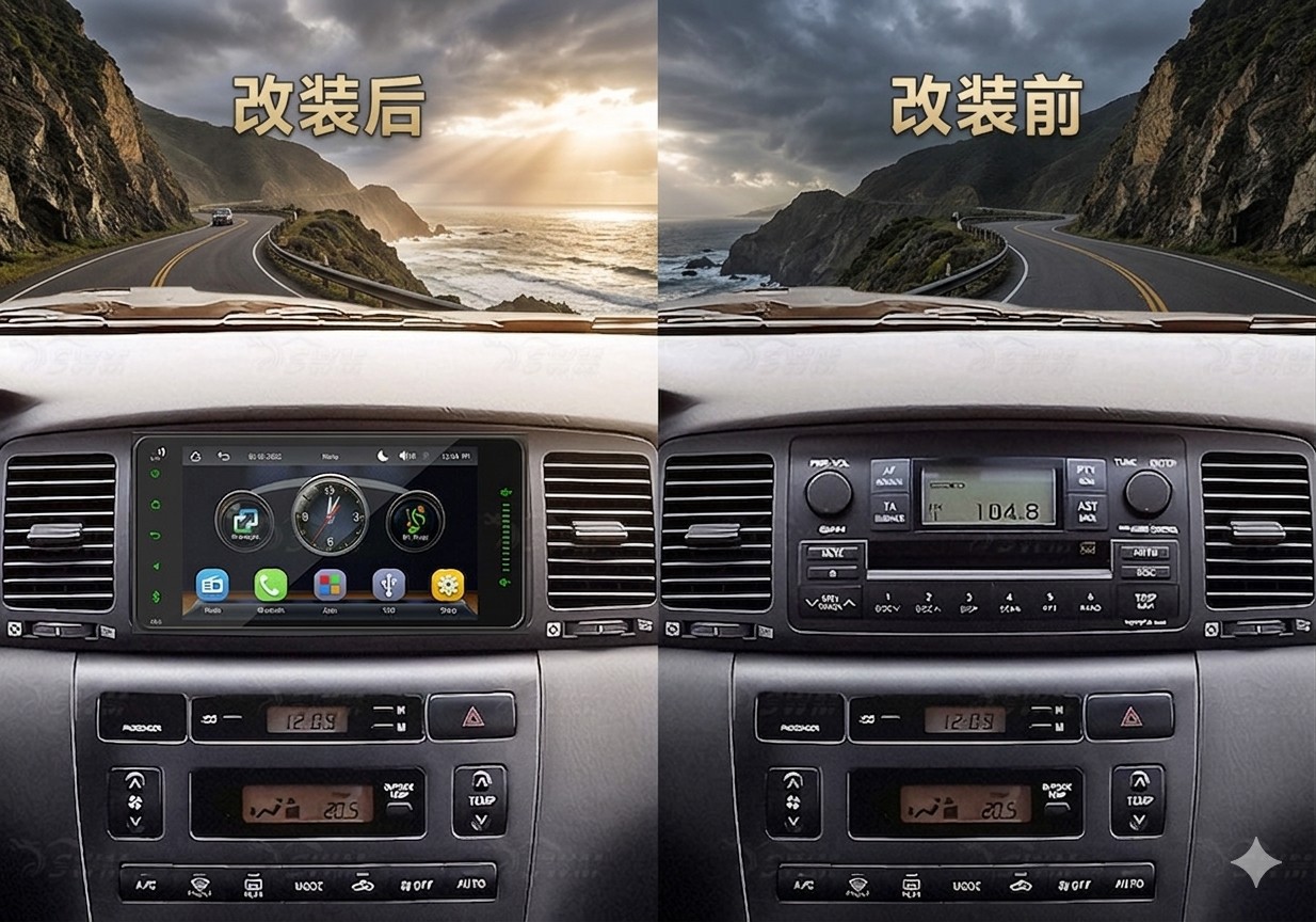 Suitable for Toyota Corolla B Model Full Touch Car Mp5 Smart Central Control Screen Car Navigation Car Radio