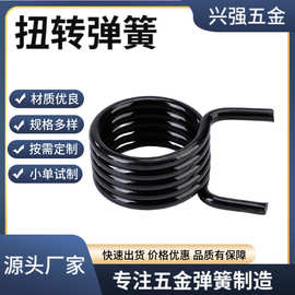 多规格镀黑锌发条双扭转弹簧不锈钢精密五金电器配件单扭力