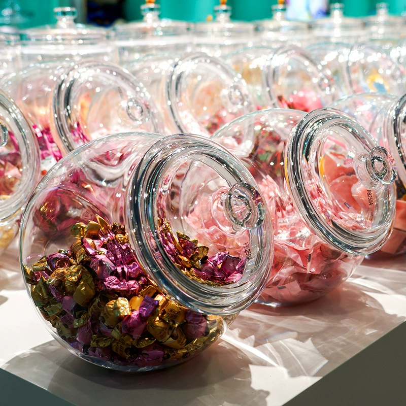 Garbo Баночка для конфет Герметичная банка для чая Косая банка для хранения Влагостойкие сухофрукты Магазин лекарств Фирменный прозрачный дисплей