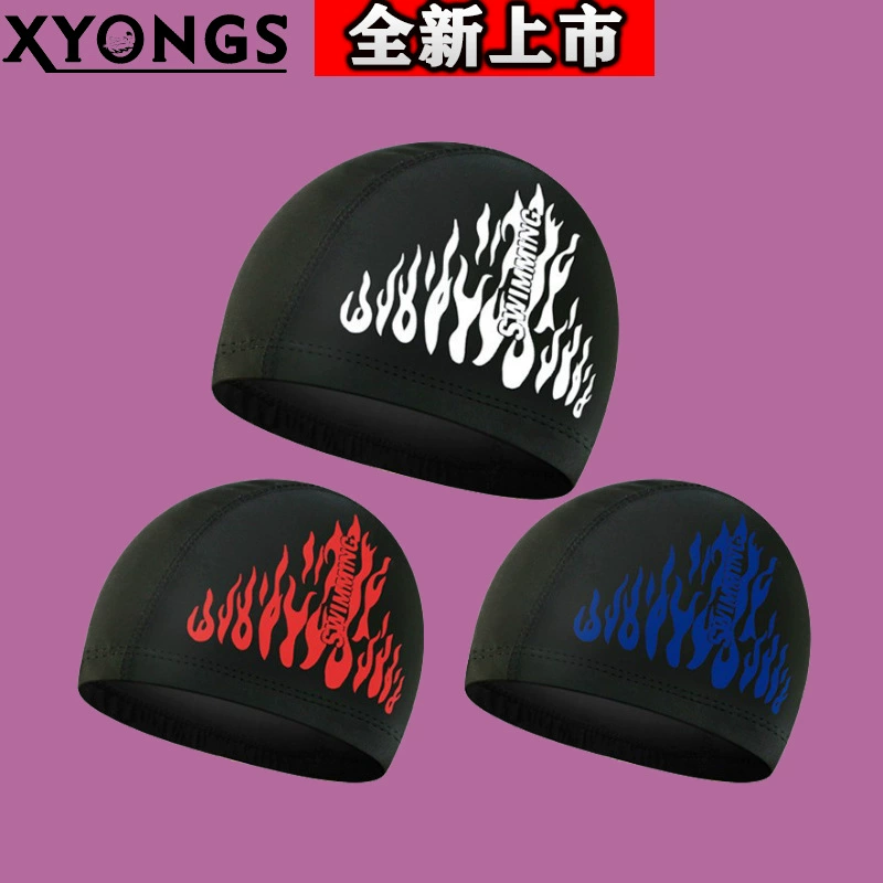 Новая плавательная шапочка для плавания вулканическая пламенная шапочка для плавания универсальная дышащая защита уха для взрослых