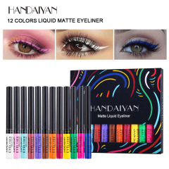 Cross-border popular makeup handaiyan color matte eyeliner waterproof quick-drying liquid eyeliner long-lasting