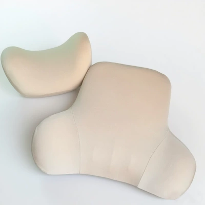 Headrest lumbar support set, made of memory