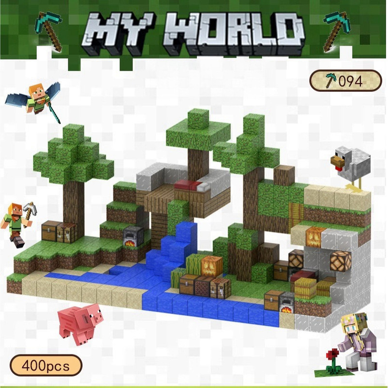 クロスボーダー マインクラフト コンストラクター 村長の家 磁気ブロック ビルディングブロックセット マグネットブロック STEMおもちゃ|undefined