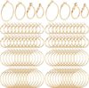 96pcs earrings circular earrings hoop French ear ring shrimp bursal ear hook diy jewelry accessories needle buckle earrings