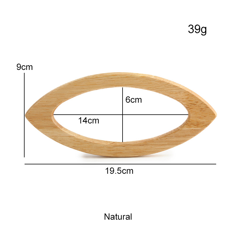 Transfronterizos exclusivos para bolsas de aire nacionales ranuradas en forma de D, mano de madera semicircular, mano de madera sólida, mano de madera DIY de alta calidad image 16