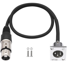 现货三芯卡农母转D型卡农公0.6米地板盒音频线 D Type XLR公卡侬