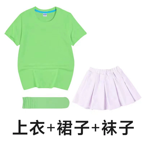 Fruit Green T+White Skirt