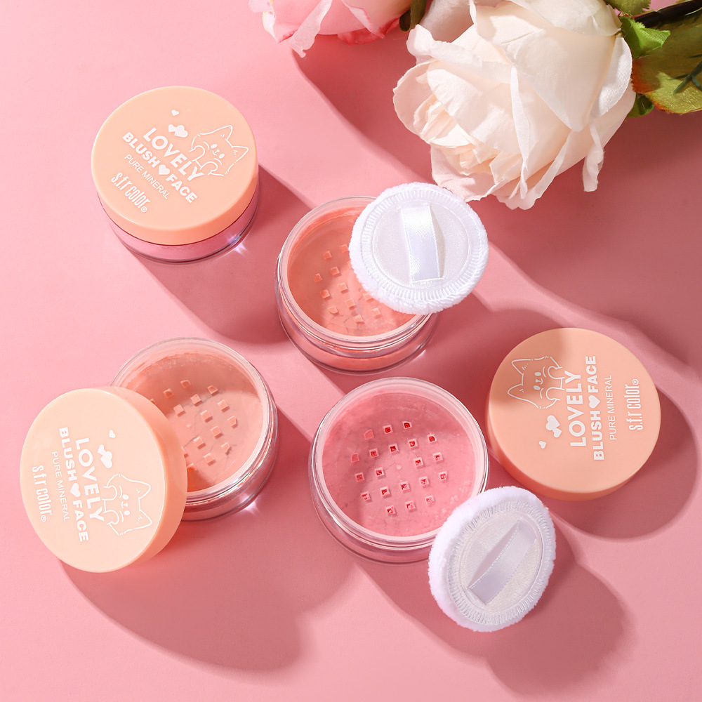 s.f.r color transfronterizo exclusivo maquillaje de color natural de color rosa blush con polvo de polvo.