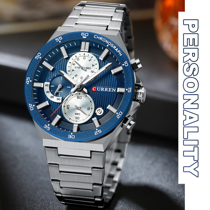 Curren/�����8481��ʿ�ֱ����������ݻ���ˮ��ʱ�������ʯӢ��