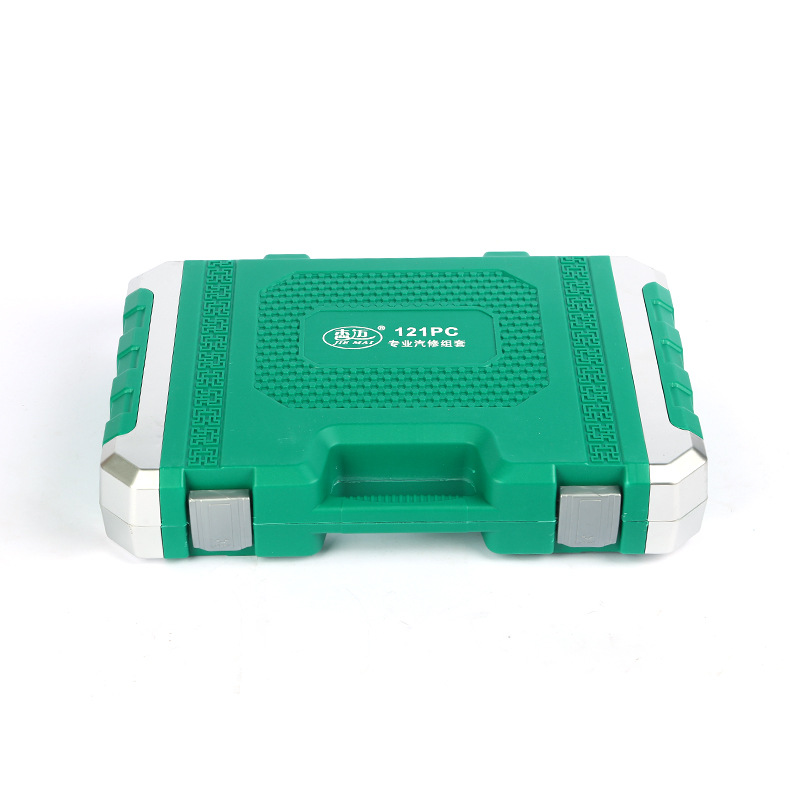 家用修车套筒棘轮扳手绿盒组套 木工电工家用组套五金工具批发