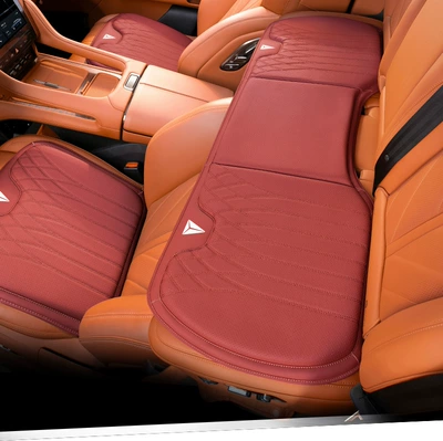 Waist support | Car Cushion Lumbar - model-b-volcano-red-dark-blue-front-and-rear-seat-cushions-three-piece-set