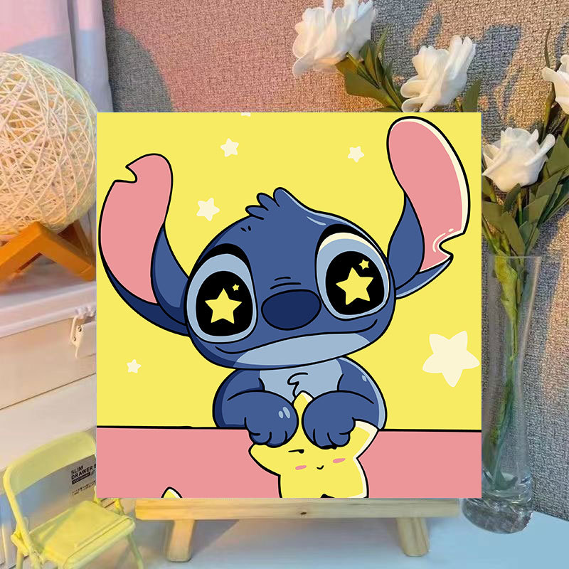 Disney DIY serie de animación de pintura al óleo digital Pokémon niños simple relleno de pintura al óleo fábrica al por mayor