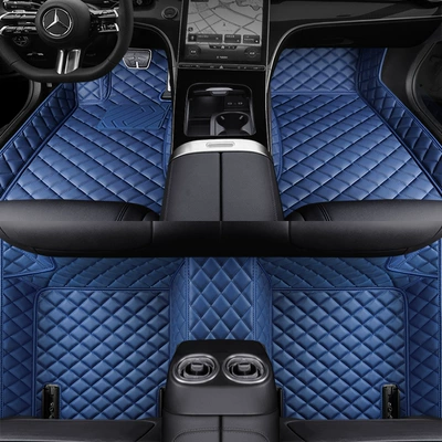 Special Leather All-Inclusive Floor – Ayaqaltılar (Kovriklər) - blue-single-layer-floor-mats