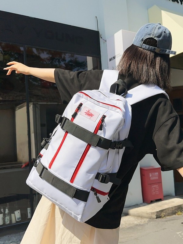 トレンディなブランドデザインのバックパックメンズファッションカジュアル男性と女性のカップルバックパック短距離旅行バッグ中学生と大学生のスクールバッグ|undefined