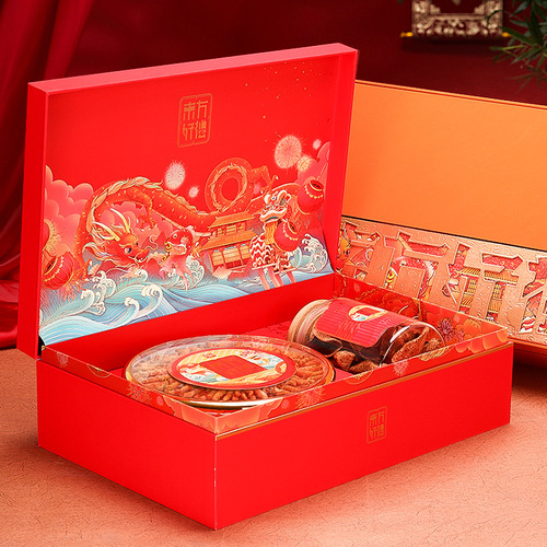Oriental Fortune Double Bottle Gift Box Empty Box Tangerine Peel Glass Bottle Bird's Nest Cordyceps American Ginseng Morel Dendrobium Packing Box