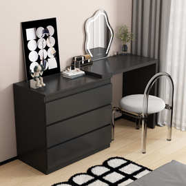 伸缩斗柜一体化妆桌子梳妆柜卧室现代简约化妆柜新款化妆台床尾柜