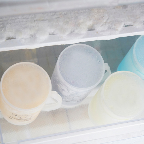 Summer Creative Colorful Ice Cup Cold Drink Cup Ice Beer Cup Fruit Cup Double-layer Plastic Handy Cup Ice Cup