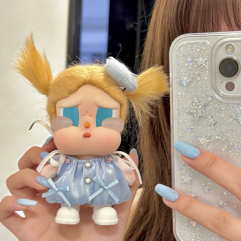 Crying Doll Vacation Vinyl Series Gulu Gulu Angel Girl Heart Blue Pink Set [Only Doll Clothes]