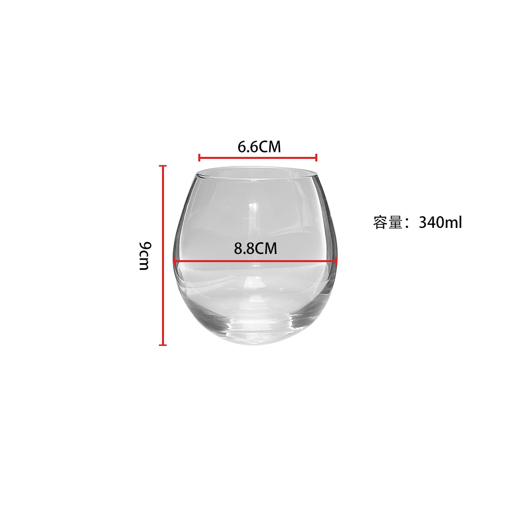 创思特340ml蛋形玻璃杯烈酒杯玻璃蛋杯透明水杯威士忌酒杯热销