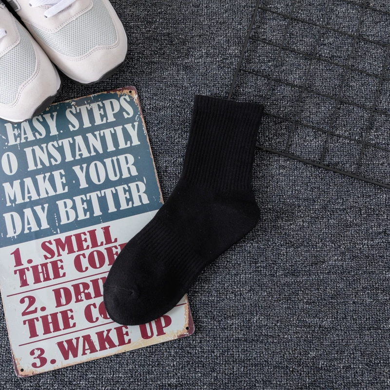 Men's Cotton Knee Socks, Demi-Season Breathable, Deodorized & Sweat-Absorbent, One Size