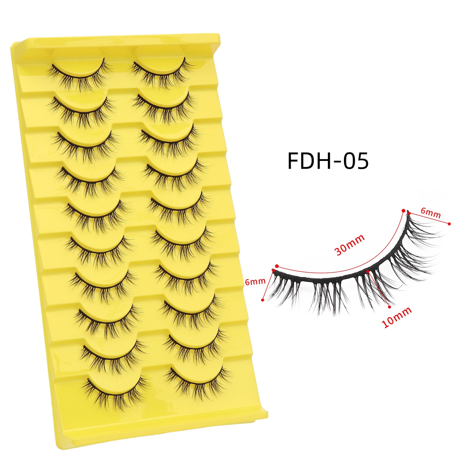 Fábrica al por mayor 10 pares de pestañas postizas 3D tridimensional multi-nivel segmentado pestañas gruesas suministro transfronterizo