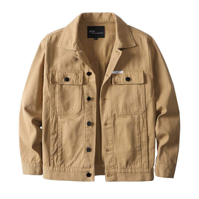 LKTM ropa de hombre # Denim abrigo de los hombres 2023 otoño e invierno nuevo estilo coreano de moda slim fit todo partido estiramiento chaqueta casual