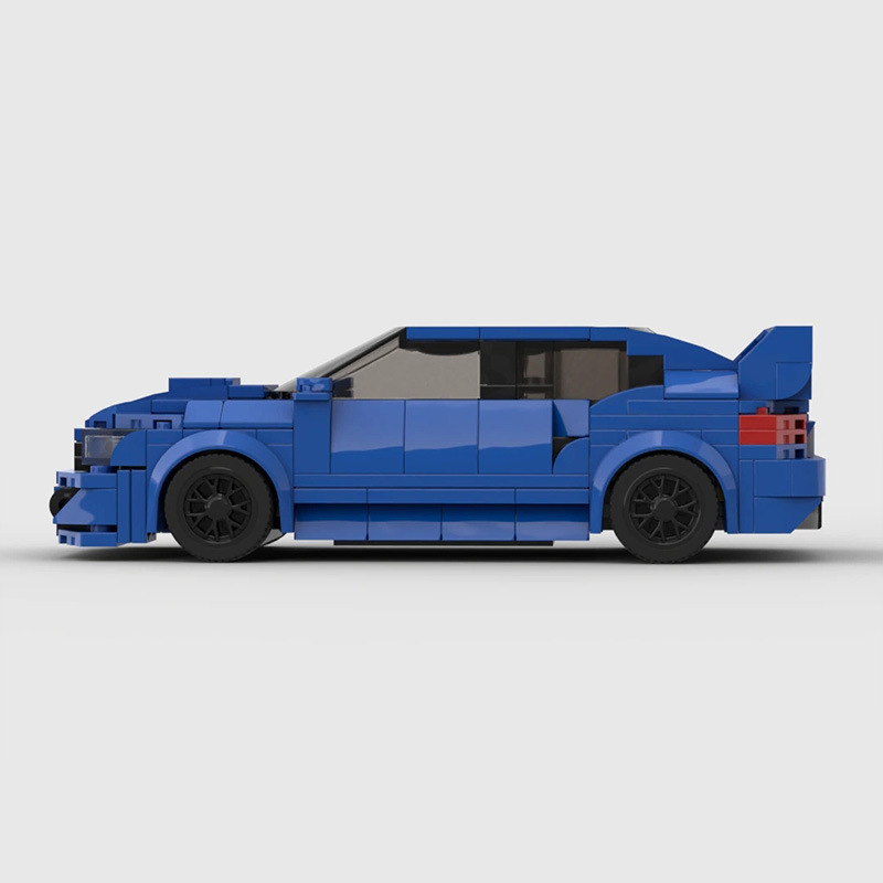 Bloques de construcción MOC compatibles con la serie LEGO Racing Speed, Impreza JDM exportación, Subaru STI, coche deportivo de campeonato, ensamblaje