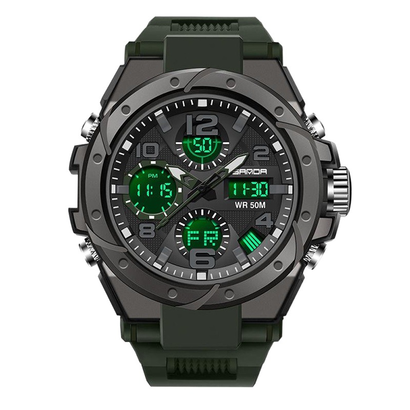 SANDA 6008 reloj deportivo electrónico impermeable multifuncional e-commerce reloj de Venta caliente impermeable reloj de moda para estudiantes