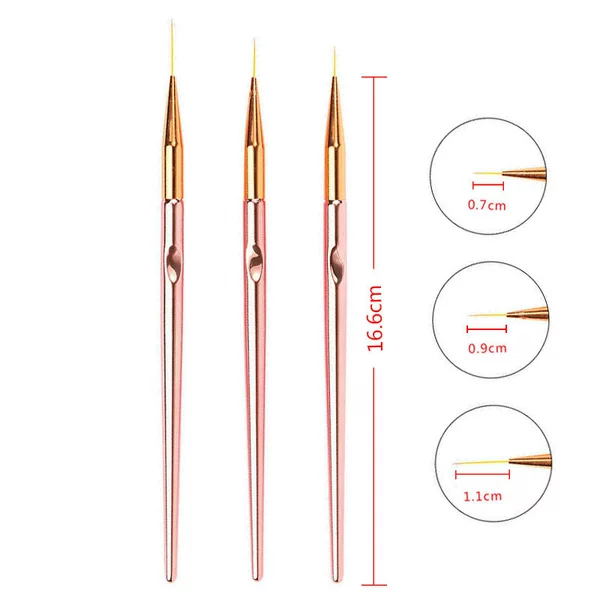 Cross-border factory wholesale finger handle rose gold plating rod painted pull wire hook pen 3 suit in stock wholesale