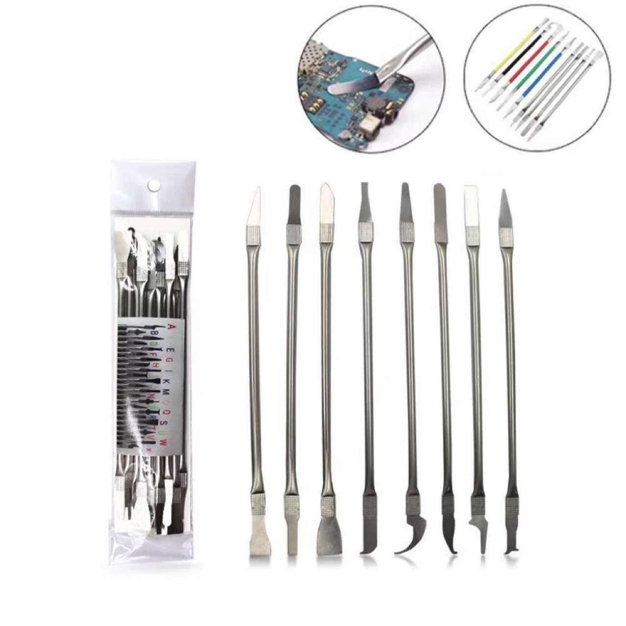 不锈钢CPU8件套撬刀维修拆机套装 苹果手机主板零件芯片刻刀批发