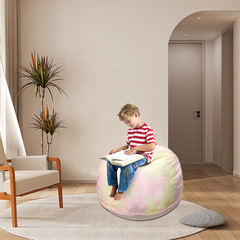 跨境批發球形毛絨玩具收納袋坐墊北歐高級仿兔毛加厚新整理收納包