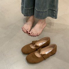 2025秋季新款韩系蝴蝶结玛丽珍单鞋百搭休闲圆头平底芭蕾鞋瓢鞋女