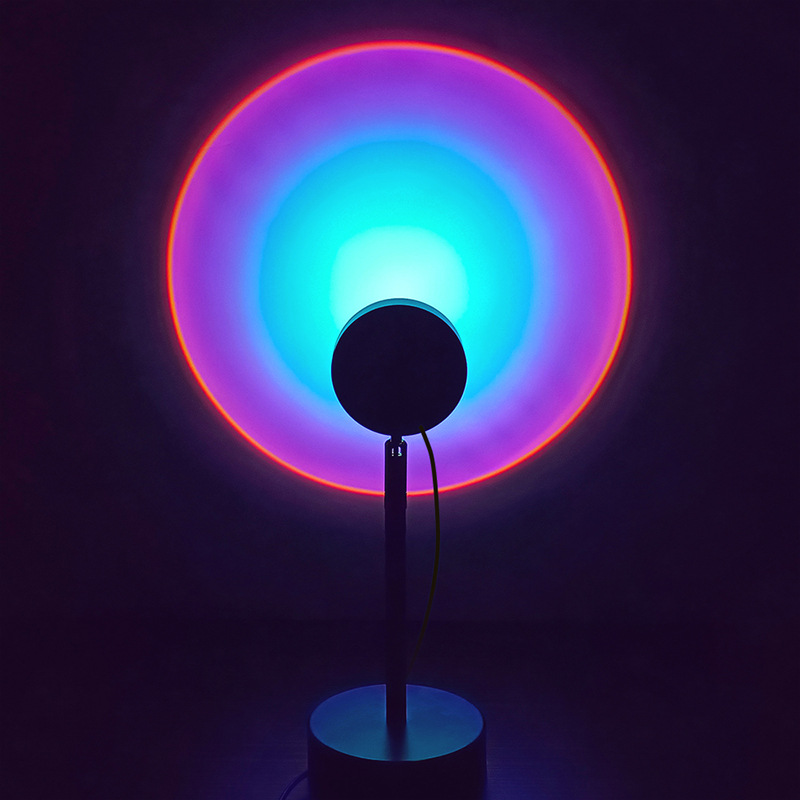 落日灯日不落夕阳投影光影光环彩虹ins网红意大利氛围余晖落地灯